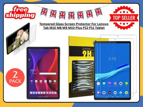 2X Tempered Glass Screen Protector For Lenovo Tab M8 M9 M10 P11 P12 Gen 2 3 UK