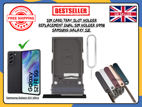 For Samsung Galaxy S21 SM-G991B SIM Card Tray Holder Replacement OEM UK Stock