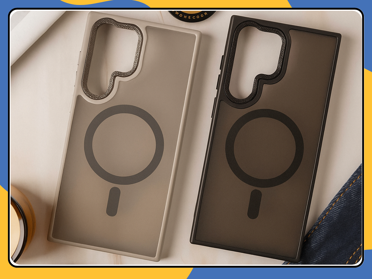 MagSafe Matte Magnetic Ring Case For Samsung A35 S25 Ultra Plus Shockproof Cover