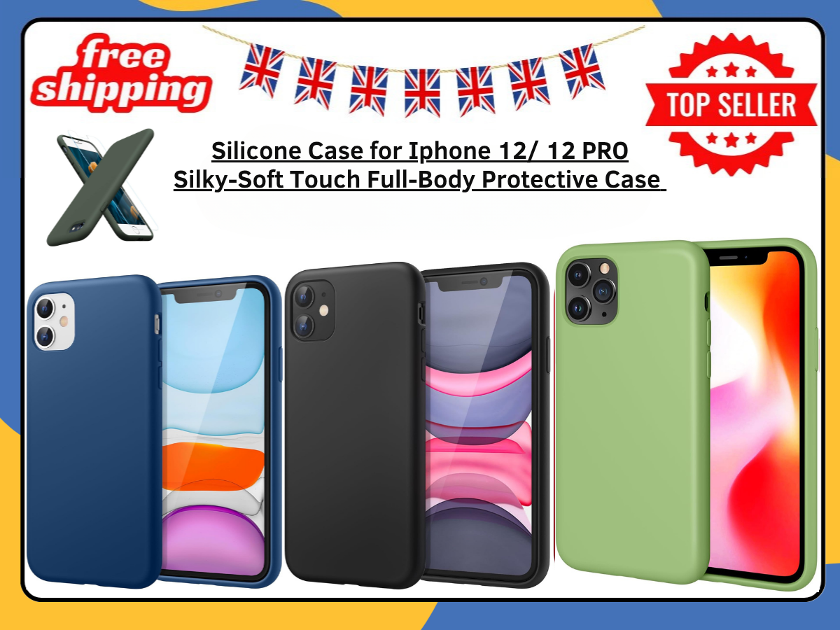 Liquid Silicone Matte Case For iPhone 12/ 12 Pro Shockproof TPU Phone Cover UK
