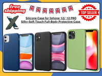 Liquid Silicone Matte Case For iPhone 12/ 12 Pro Shockproof TPU Phone Cover UK