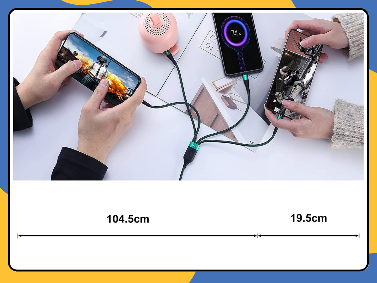 3 in 1 Fast Charging Cable USB-C PD Micro USB Charger Cord for Android Black UK