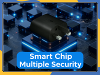 Super Fast Charging Wall Charger Dual Port USB-C Adapter | UK 3-Pin Plug Black