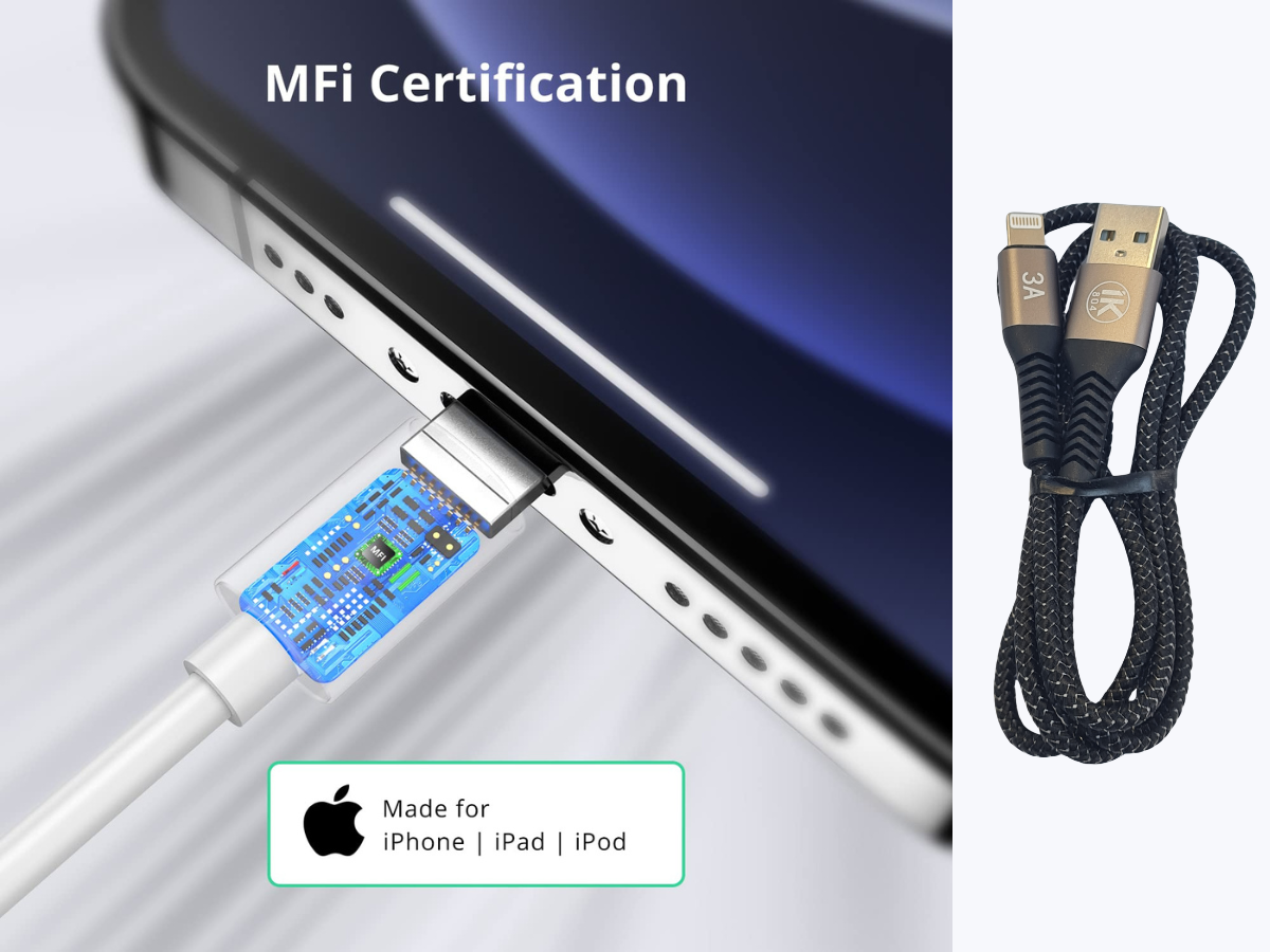 Heavy Duty Braided USB Fast Charger Cable for iPhone 14 13 12 11 X 8 7– 1M 2M 3M