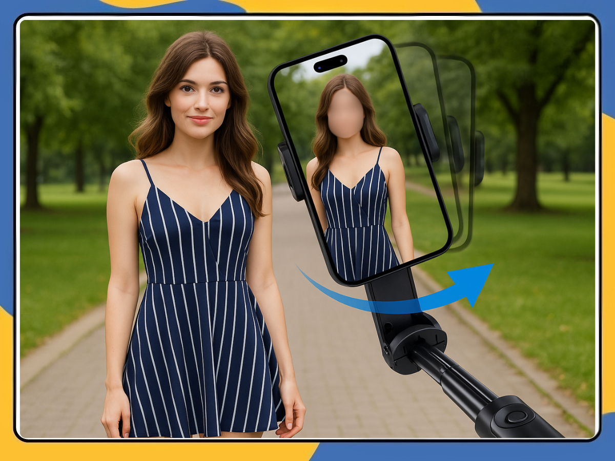 360° Phone Gimbal Stabilizer Tripod Stand | Selfie Stick with Light Tracker UK