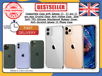 iPhone 11/11 Pro/11 Pro Max Clear Silicone Gel Case – Shockproof TPU Phone Cover