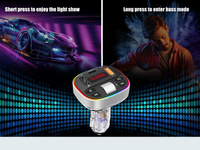 Bluetooth 5.0 FM Transmitter Wireless Car Adapter | MP3 Player &Dual USB Charger