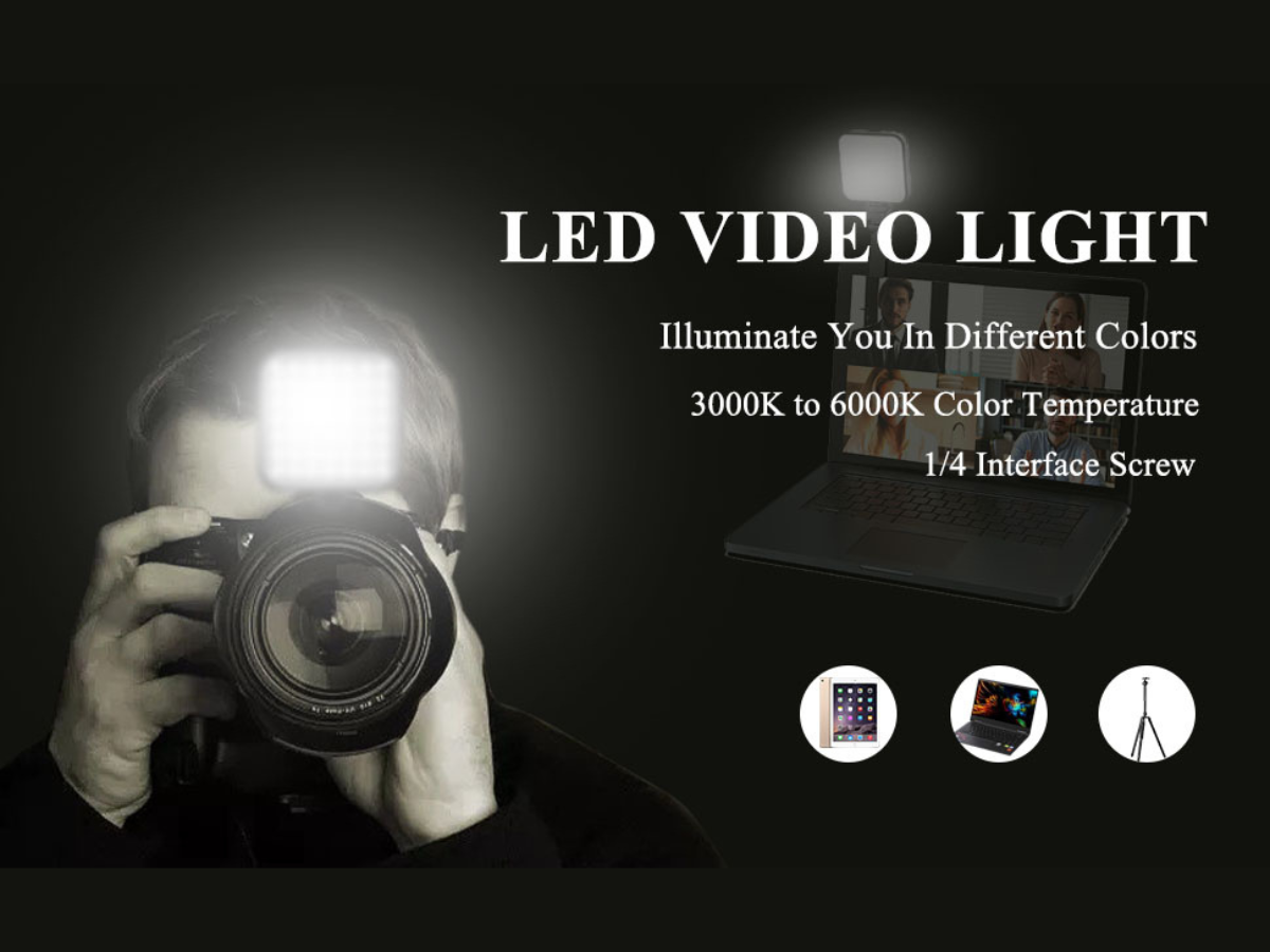 Portable RGB LED Video Light Mini Photography Fill Light for Camera & Streaming