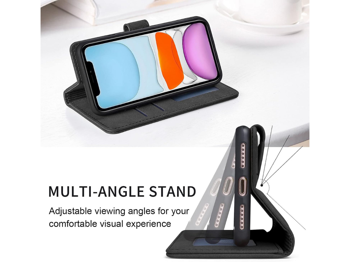 iPhone 7 8 Plus X XS Max XR 11 12 13 14 15 16 Pro Max Leather Magnet Wallet Case