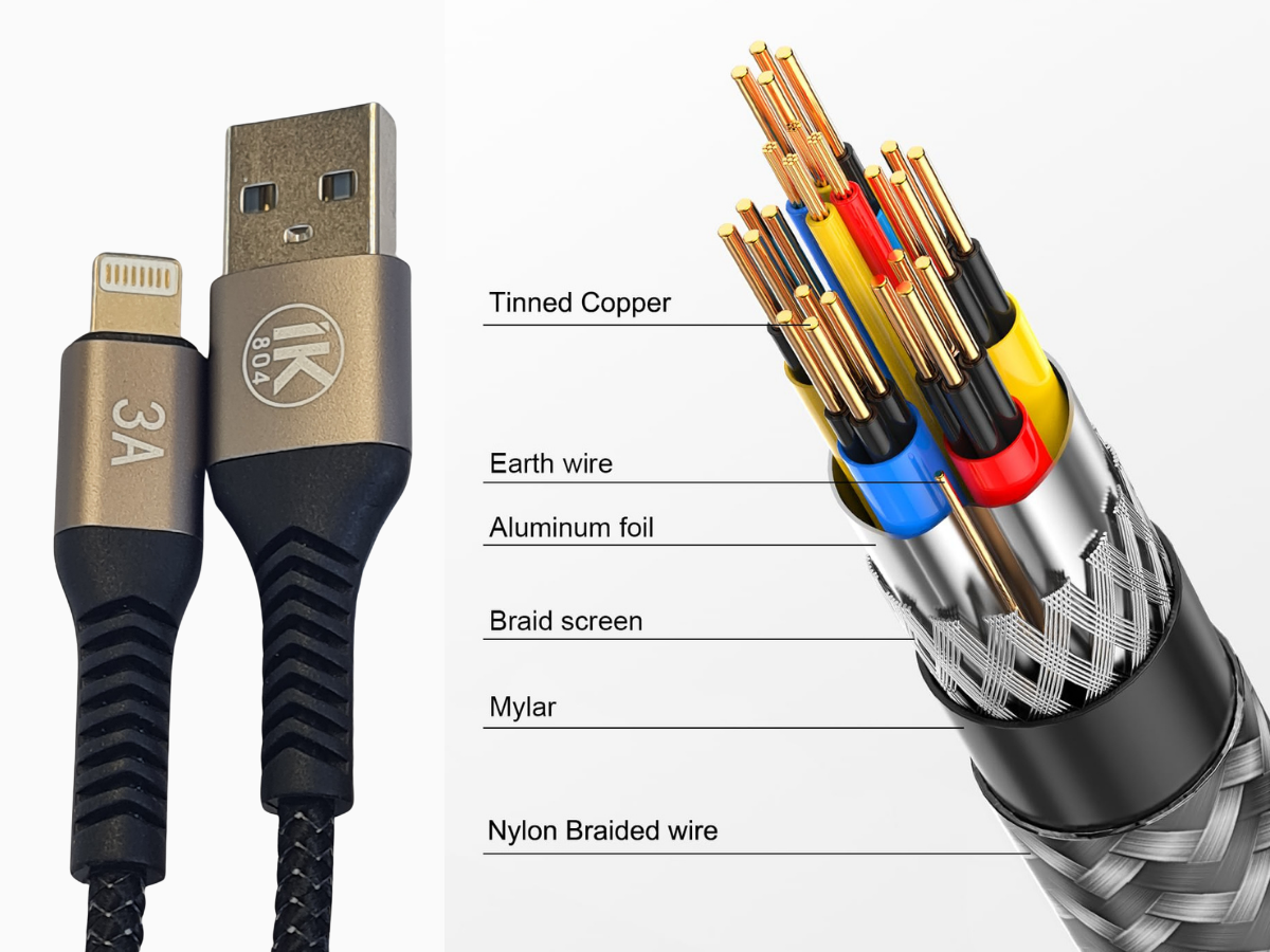 Heavy Duty Braided USB Fast Charger Cable for iPhone 14 13 12 11 X 8 7– 1M 2M 3M