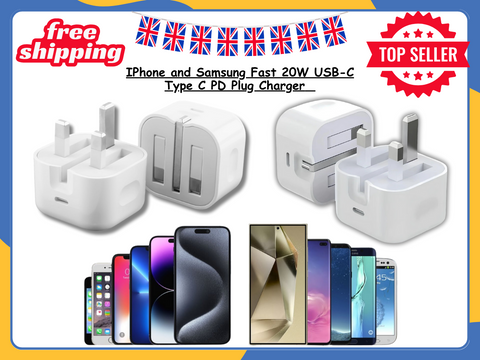 20W USB-C PD Fast Charger Power Adapter Plug For iPhone 15 14 Pro Max Samsung UK