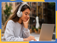 Bluetooth Over-Ear Headphones 2-in-1 Foldable Twist-Out Speaker Bass – UK Stock