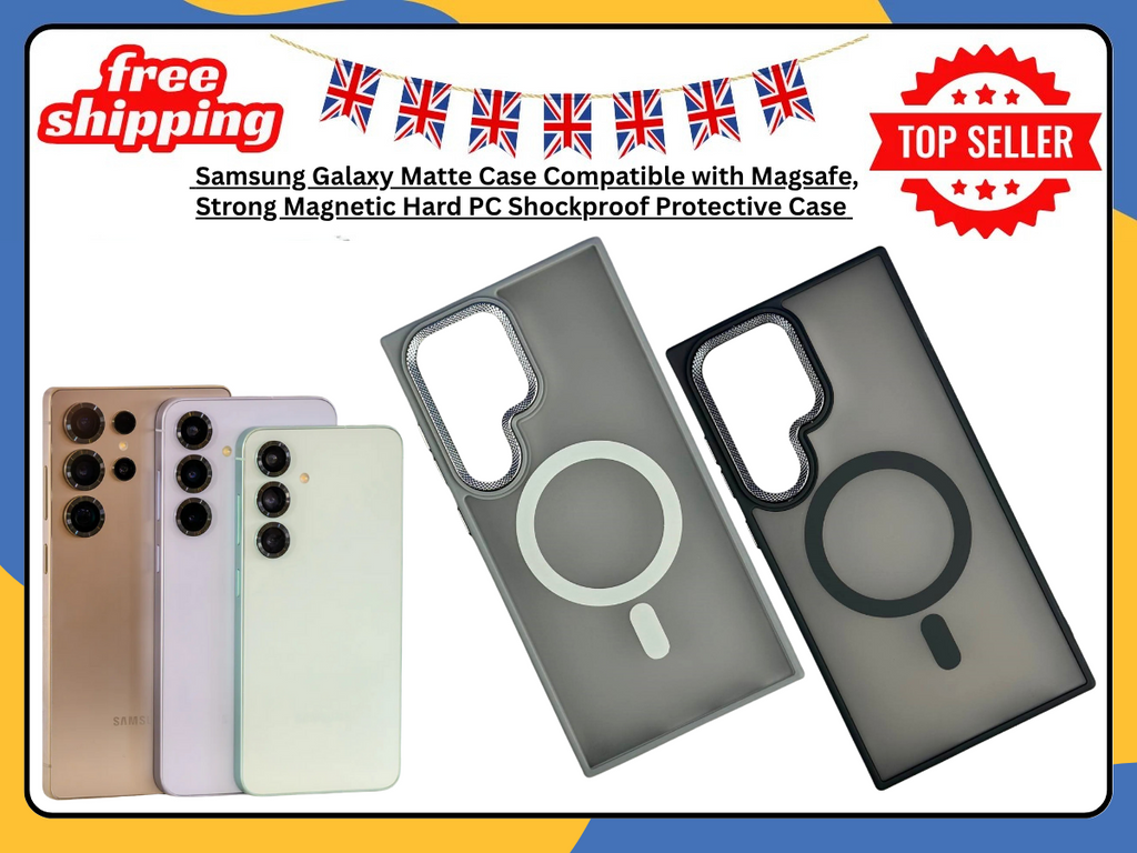 MagSafe Matte Magnetic Ring Case For Samsung A35 S25 Ultra Plus Shockproof Cover