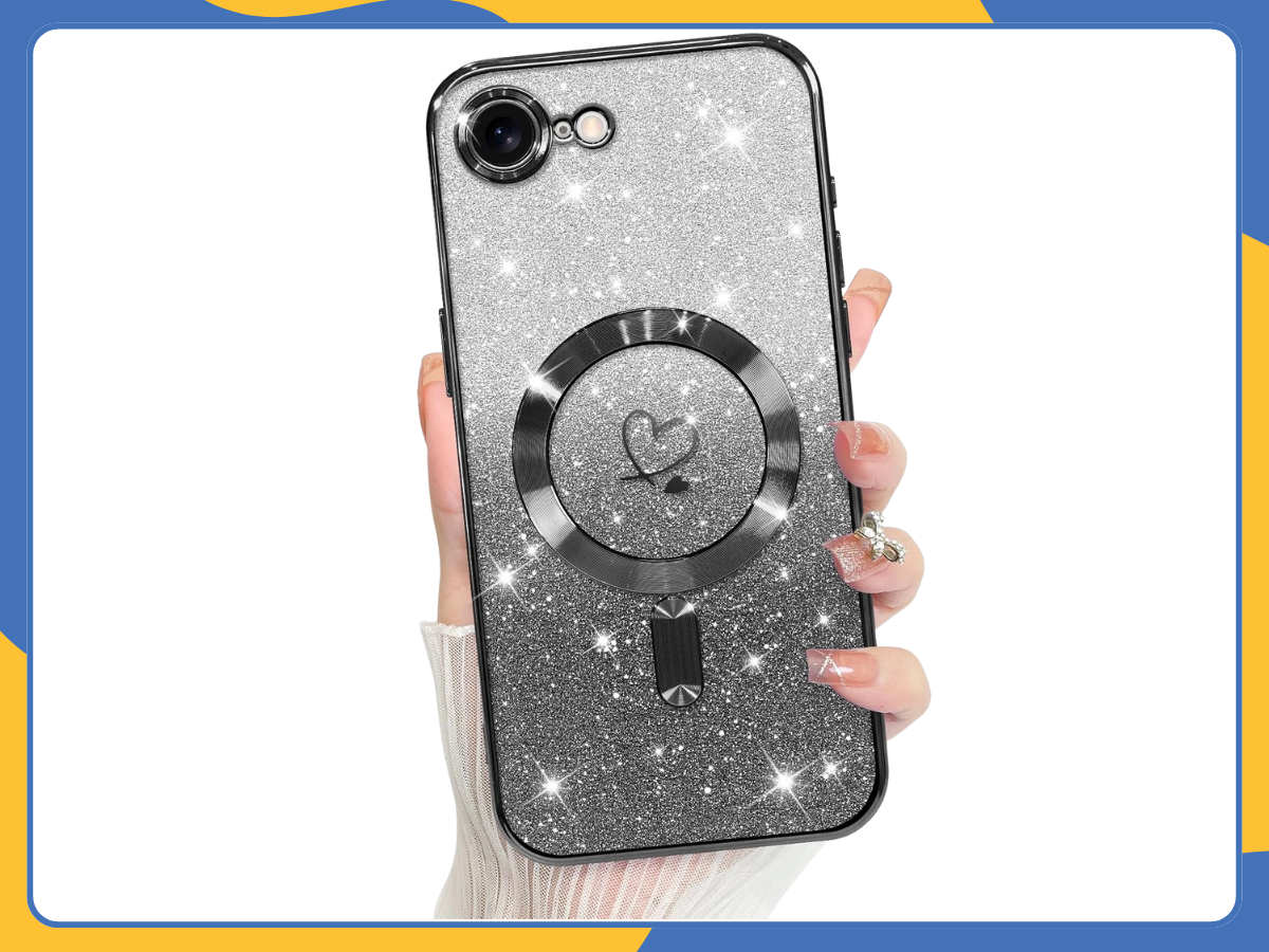 iPhone 16E MagSafe Case Bling Glitter Shockproof Luxury TPU Magnetic Cover