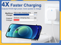 USB-C 20W PD Fast Charger Power Adapter Plug For iPhone 15 13 12 Pro Max Samsung