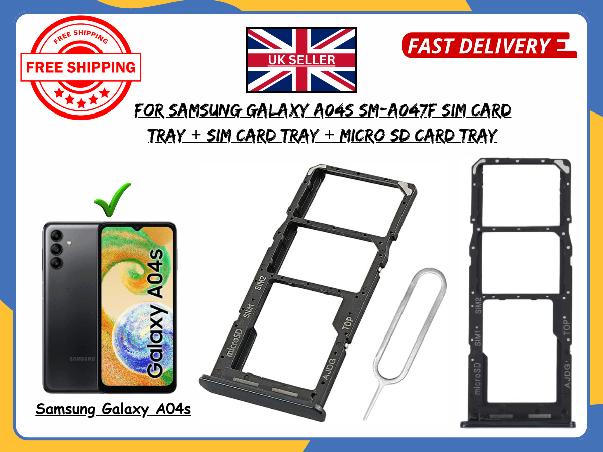 For Samsung Galaxy A04s SM-A047F DualSIM SD Card Tray Slot Holder Replacement UK