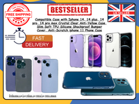 iPhone 14/14 Plus/Pro/Pro Max Clear Shockproof Slim Silicone Gel Case Cover UK