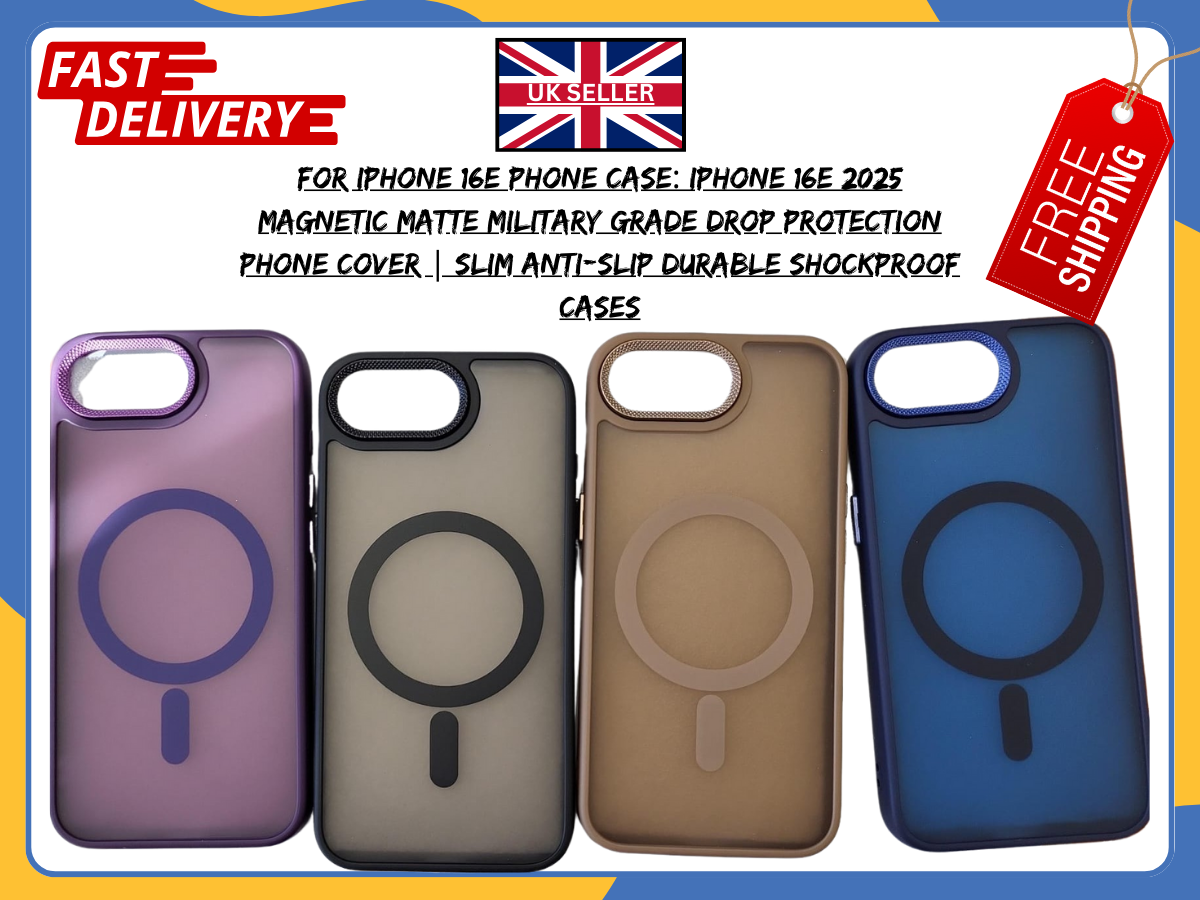 iPhone 16E MagSafe Case Translucent Frosted Matte Magnetic Shockproof Slim Cover