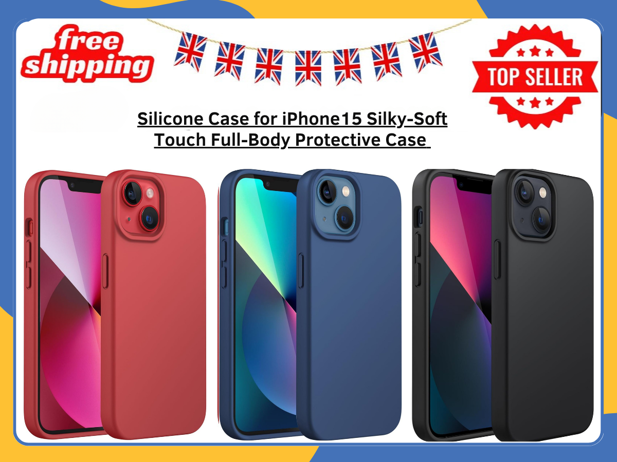 iPhone 15 Liquid Silicone Case Shockproof Matte TPU Back Phone Cover UK Stock