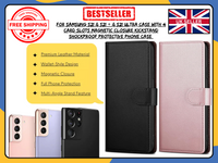 For Samsung Galaxy S21/S21+/S21 Ultra Leather Wallet Flip Case Phone Cover UK