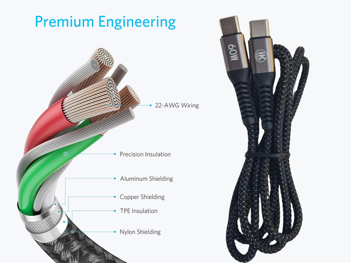 Heavy Duty Braided Type-C to Type C Cable Fast Charging Long Lead for Samsung UK
