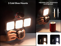 Portable RGB LED Video Light Mini Photography Fill Light for Camera & Streaming