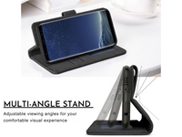 Samsung Galaxy S8 S21 Ultra Leather Wallet Magnetic Flip Case Cover Shockproof