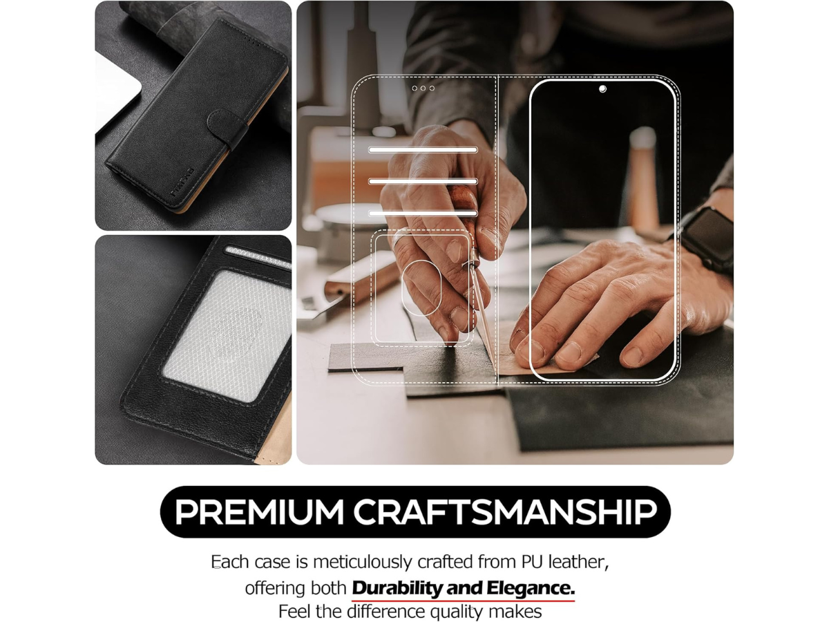 Motorola G35 G45 G55 G85 Folio Leather Gel Wallet Case Flip Cover with Card Slot