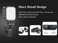 Portable RGB LED Video Light Mini Photography Fill Light for Camera & Streaming