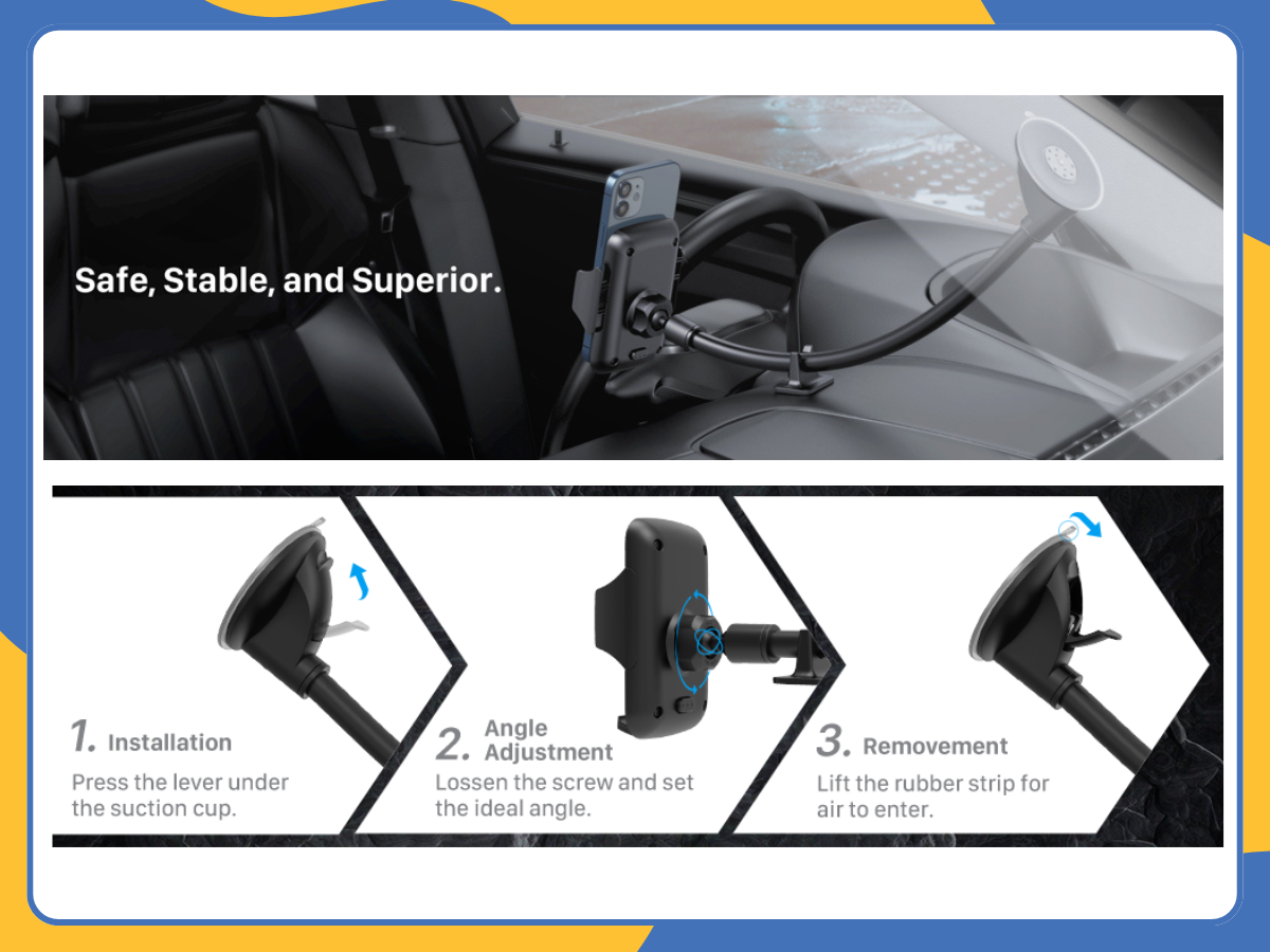 Universal 360° Car Phone Holder Windscreen Dashboard Mount Cradle for Mobile UK