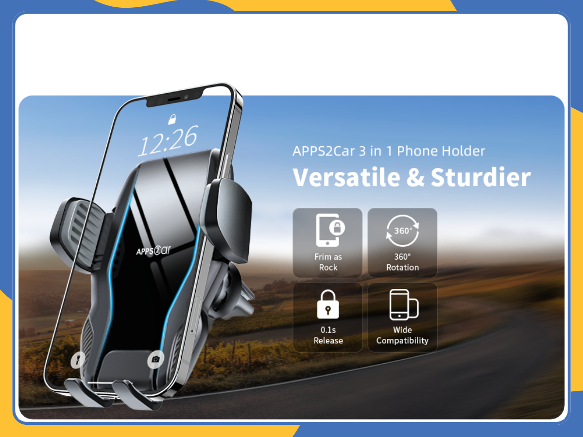 Universal 360° Car Phone Holder Windscreen Dashboard Mount Cradle for Mobile UK