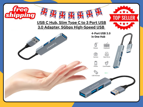 3 in 1 Multiport USB C Hub Type C To USB 3.0 4K HDMI Adapter For Macbook Pro Air