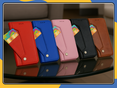 iPhone XR 7 8 15 14 13 12 11 Pro Max Leather Wallet Card Holder Phone Case UK