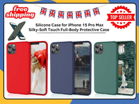 iPhone 15 Pro Max Liquid Silicone Case Shockproof Matte TPU Back Phone Cover UK