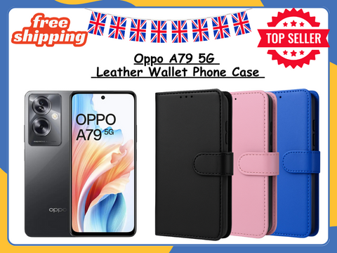 Oppo A79 5G Phone Case Leather Book Wallet Flip Folio Stand View Cover UK