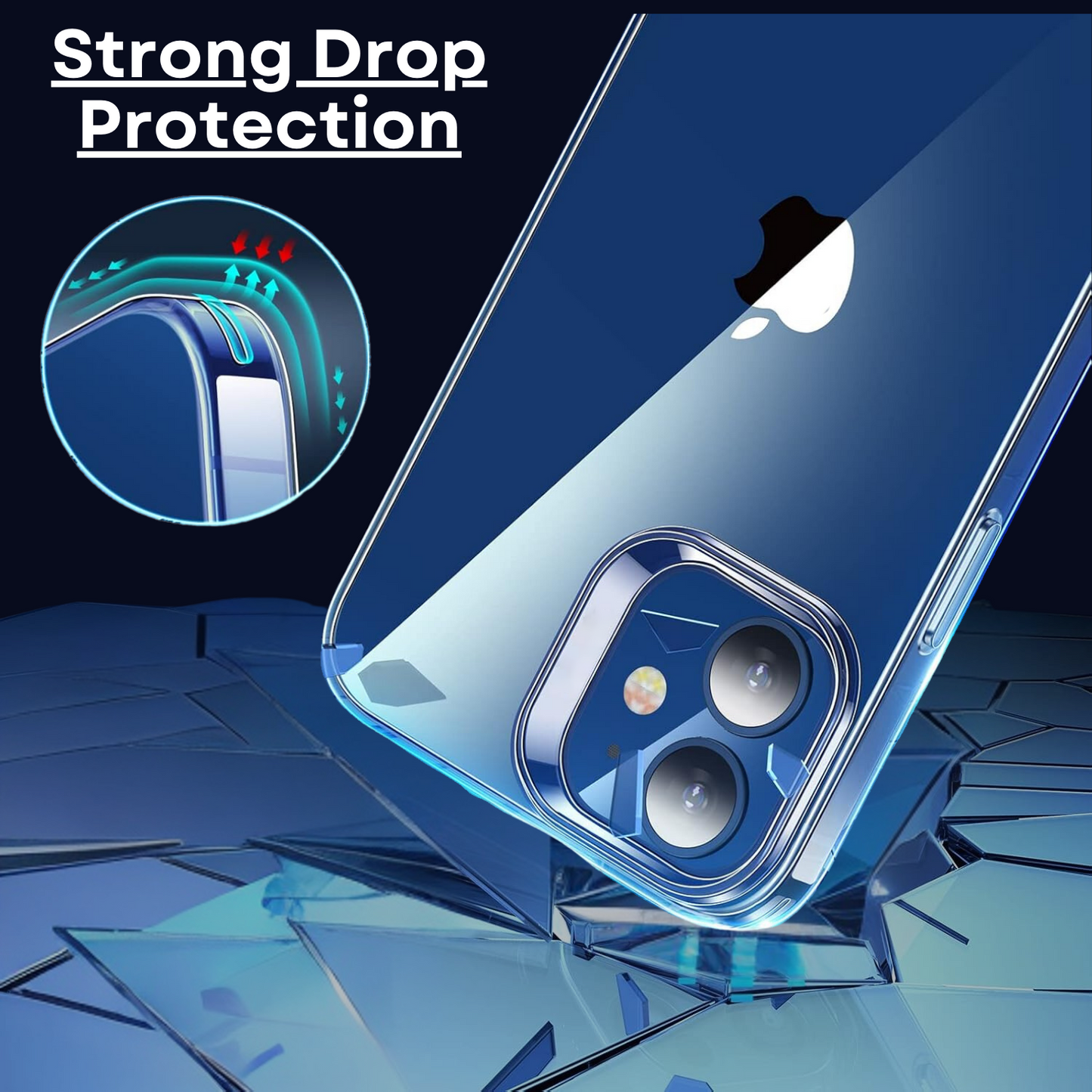 Silicone Clear Case for iPhone 16 15 14 Pro Max Plus 13 11 12 XR 7 8 Shockproof