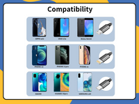 3 in 1 Fast Charging Cable USB-C PD Micro USB Charger Cord for Android Black UK