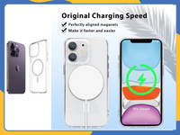 Clear Magnetic iPhone 15 14 13 12 Pro Max Case MagSafe Shockproof Silicone Cover