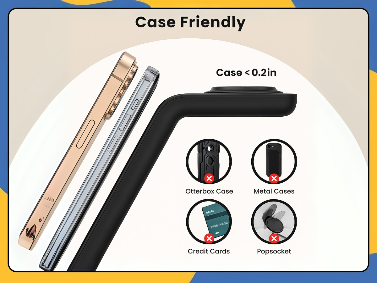 3in1-Wireless Charger Stand for iPhone, Apple Watch & AirPods Fast Charging Dock