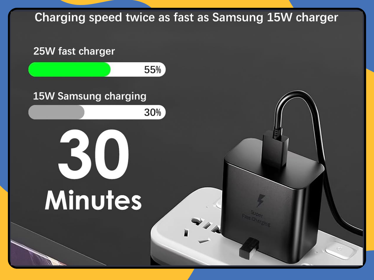 25W USB-C Fast Charger Plug PD UK 3 Pin Wall Adapter for Samsung iPhone Pixel UK