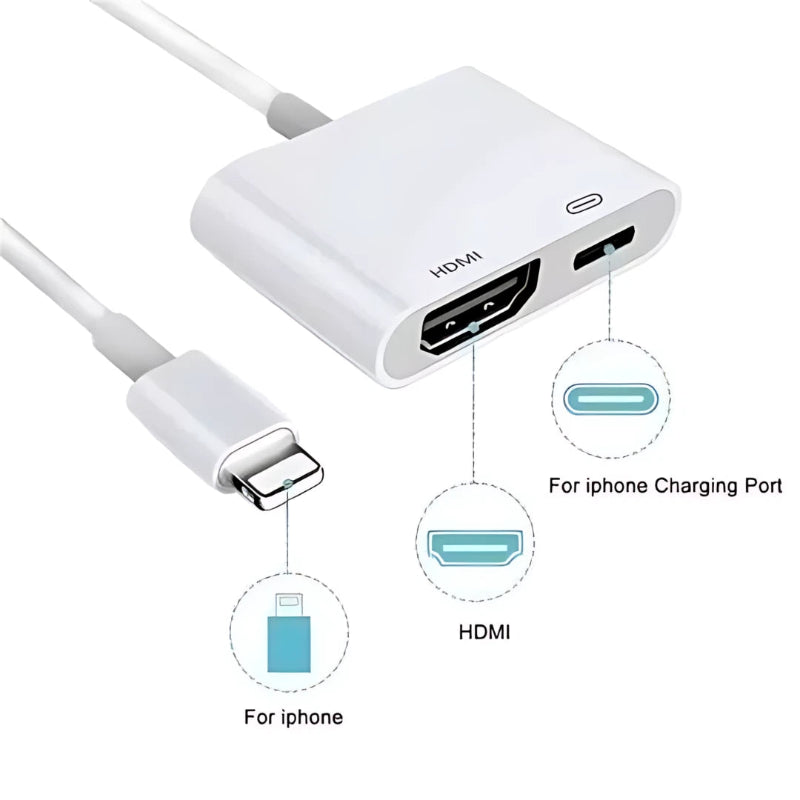 FOR APPLE LIGHT_NING TO HDMI DIGITAL AV TV ADAPTER CABLE FOR IPAD IPHONE