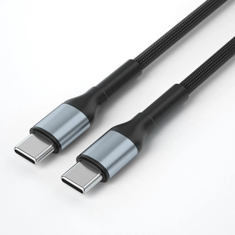 Type C to Type C Cable 3A 60W Fast Charger Braided Long Lead 1M with Sim Opener