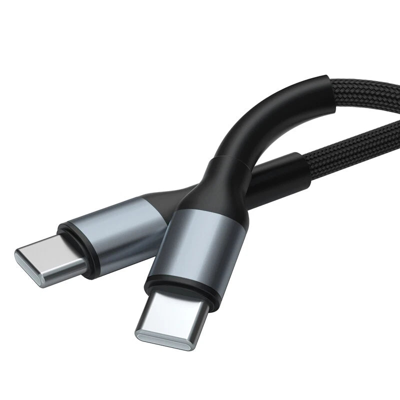 Type C to Type C Cable 3A 60W Fast Charger Braided Long Lead 1M with Sim Opener