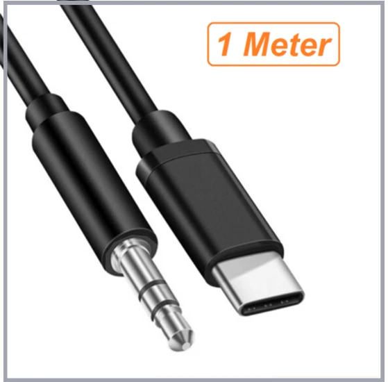 Type-C USB-C to 3.5mm Male Audio Jack AUX Cable Adaptor for Car Stereo Samsung