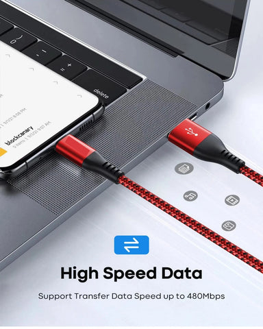 HeavyDuty USB to Type C Charging Cable Fast Phone Charger Long 1m 2m 3m UK