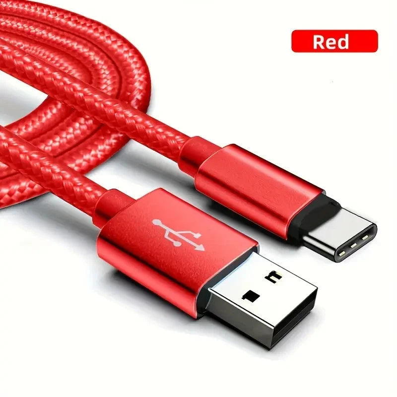 HeavyDuty USB to Type C Charging Cable Fast Phone Charger Long 1m 2m 3m UK