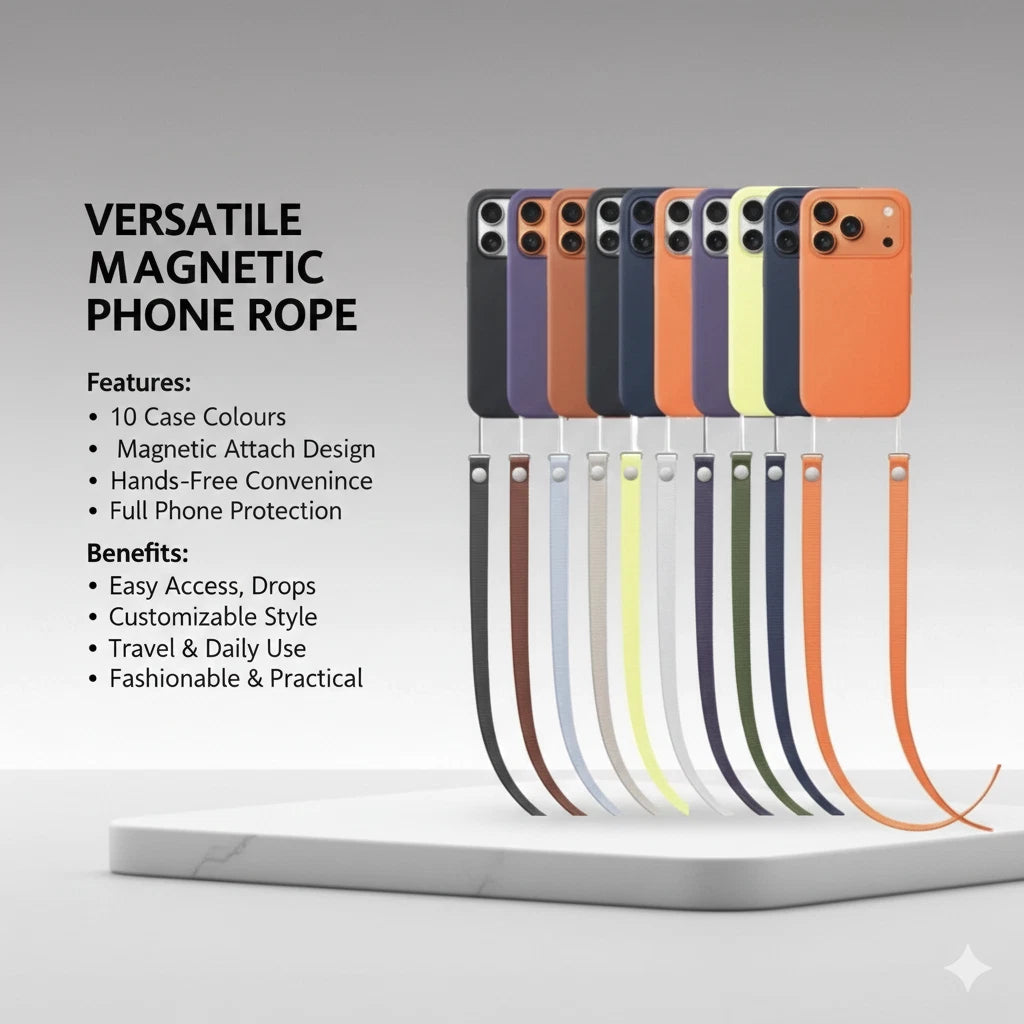 Magnetic Crossbody Shoulder Webbing Strap For iPhone 17 Series Official Case UK