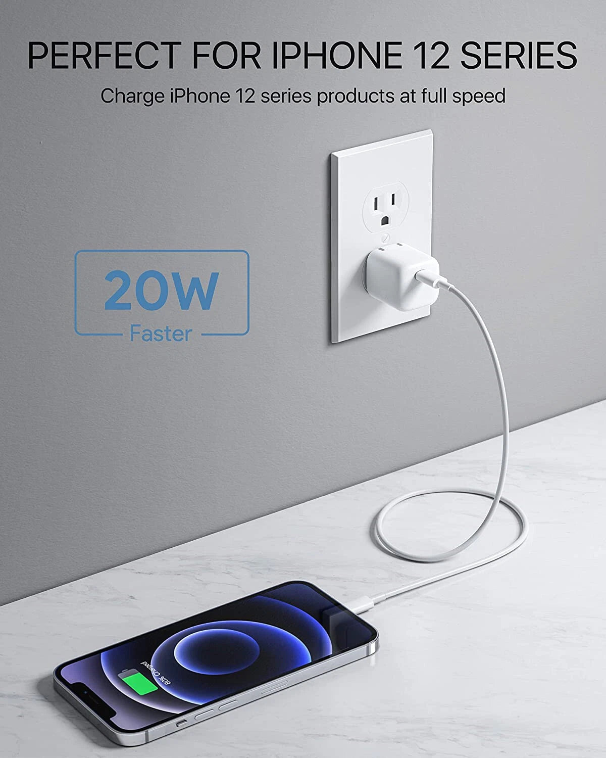 USB C Plug,20W Type C IPhone Fast Charger Plug,Foldable Design For all Iphones