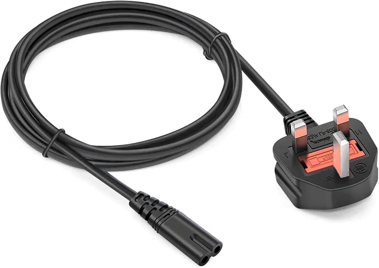 UK Power Cable C7 Figure 8 Power Lead, Power Cable/Kettle Lead for PS5/PS4