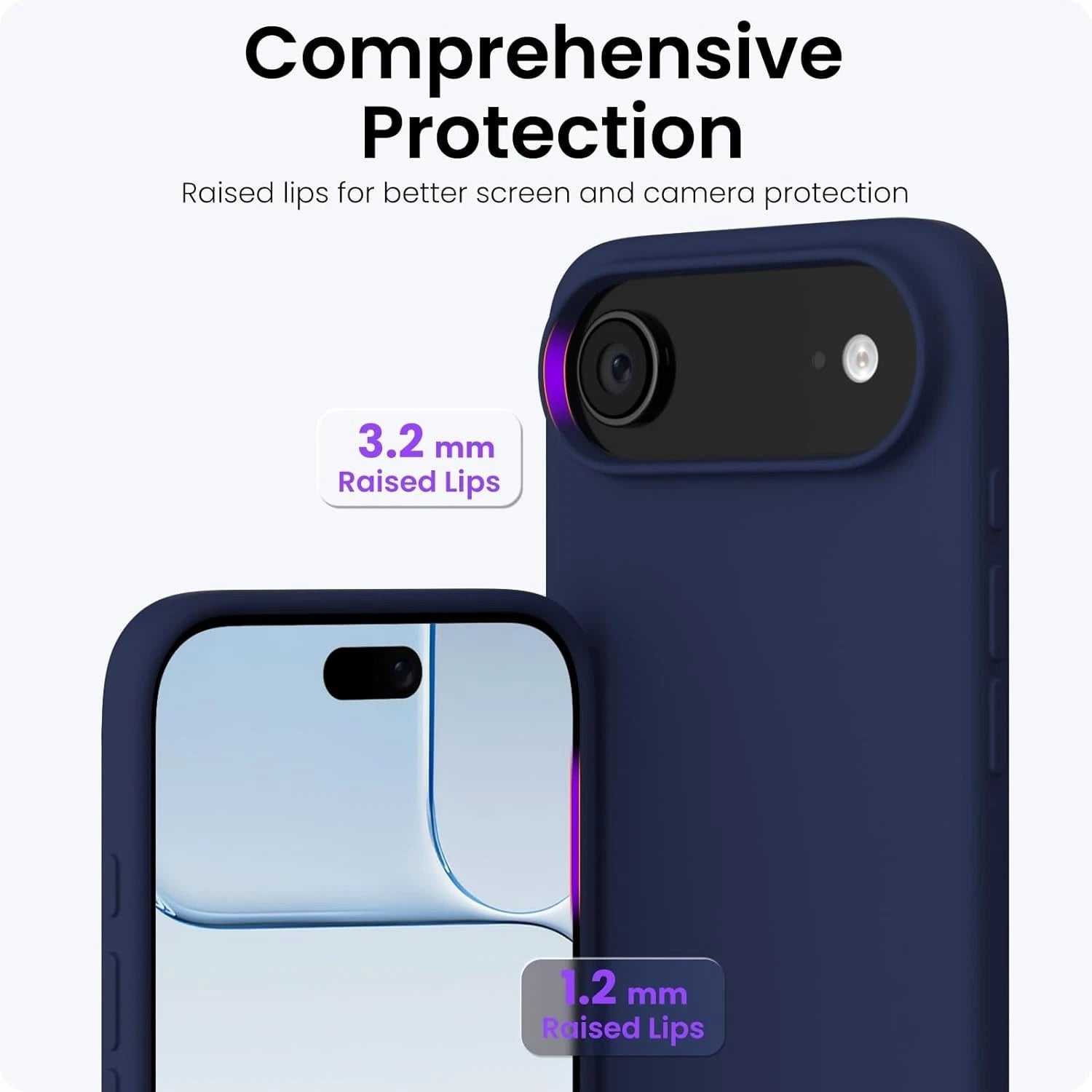 Liquid Silicon Case for iPhone 17 Air, 3 Layers Full Covered Case Multiple Color